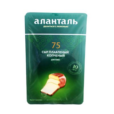 Сыр плавленный Аланталь №75 40% слайсы квадрат 125г